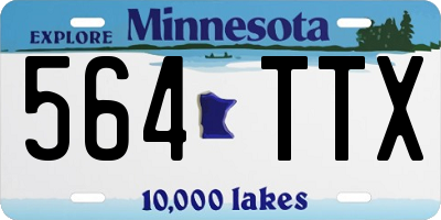MN license plate 564TTX