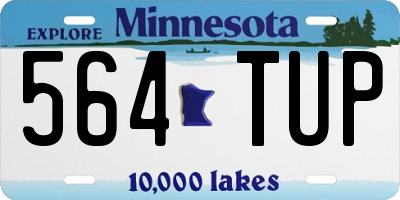 MN license plate 564TUP