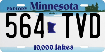 MN license plate 564TVD