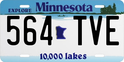 MN license plate 564TVE