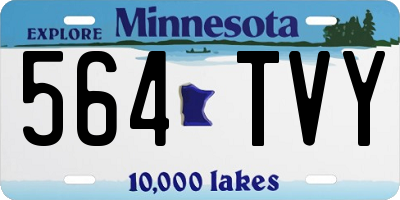 MN license plate 564TVY