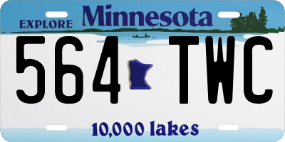 MN license plate 564TWC