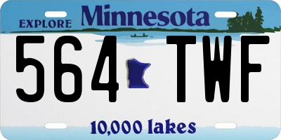 MN license plate 564TWF