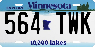 MN license plate 564TWK