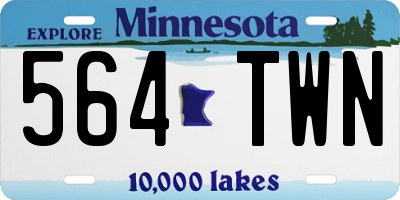 MN license plate 564TWN