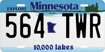MN license plate 564TWR