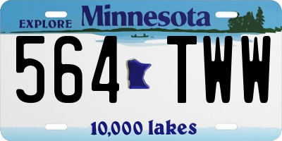 MN license plate 564TWW