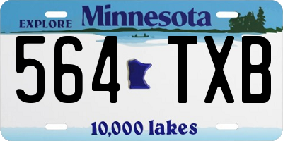 MN license plate 564TXB