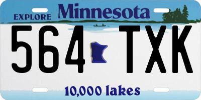 MN license plate 564TXK