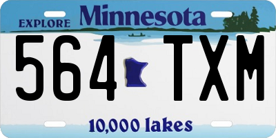 MN license plate 564TXM