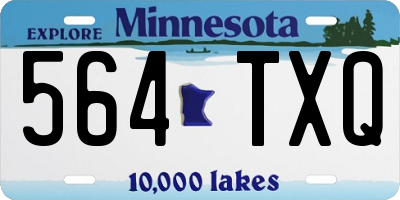 MN license plate 564TXQ