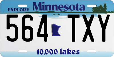 MN license plate 564TXY