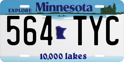 MN license plate 564TYC