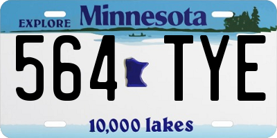 MN license plate 564TYE