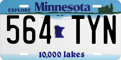 MN license plate 564TYN