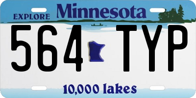 MN license plate 564TYP