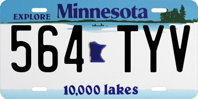 MN license plate 564TYV