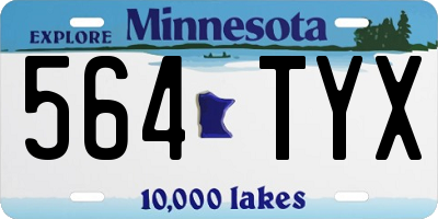 MN license plate 564TYX