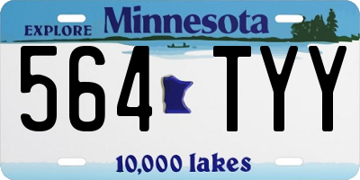 MN license plate 564TYY