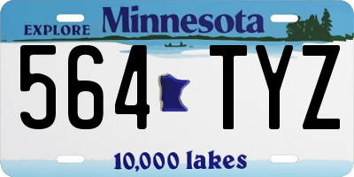 MN license plate 564TYZ