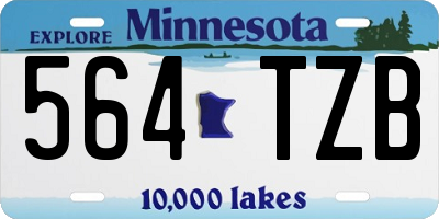 MN license plate 564TZB