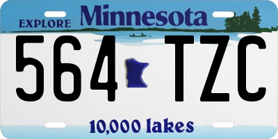 MN license plate 564TZC