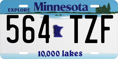 MN license plate 564TZF