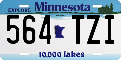 MN license plate 564TZI
