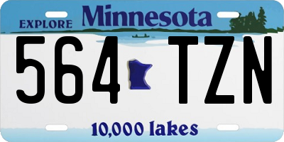 MN license plate 564TZN
