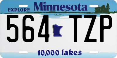 MN license plate 564TZP
