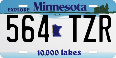 MN license plate 564TZR