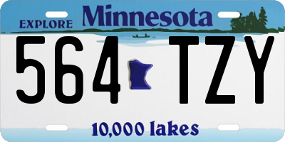 MN license plate 564TZY