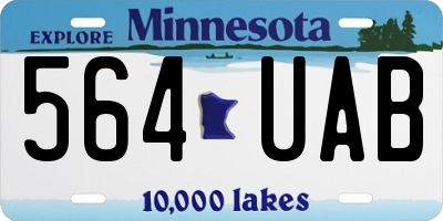 MN license plate 564UAB