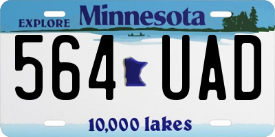MN license plate 564UAD