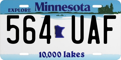 MN license plate 564UAF
