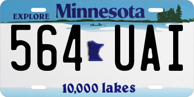 MN license plate 564UAI