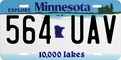 MN license plate 564UAV