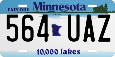 MN license plate 564UAZ
