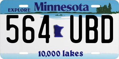 MN license plate 564UBD