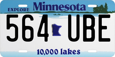 MN license plate 564UBE