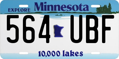 MN license plate 564UBF