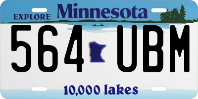 MN license plate 564UBM