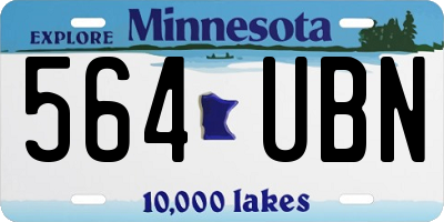 MN license plate 564UBN