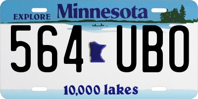 MN license plate 564UBO