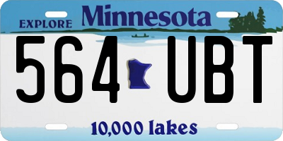 MN license plate 564UBT