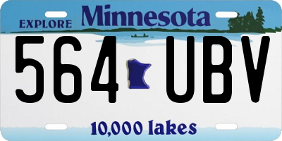 MN license plate 564UBV