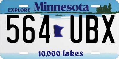 MN license plate 564UBX