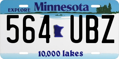 MN license plate 564UBZ