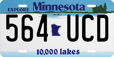 MN license plate 564UCD
