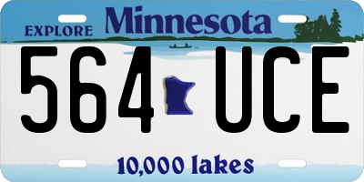 MN license plate 564UCE